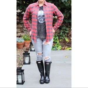 Brandy Melville Buffalo Check Flannel Buttondown